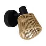 Eglo Vägglampa Keelby Stål Svart | IP20 - Passande för 1x E14