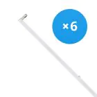 Flerpack 6x Bright Choice LED Allmänbruksarmatur Click T8 | Passande för 150cm LED Rör 