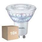 Flerpack 10x Philips MASTER Value LED Spot GU10 PAR16 5.5W 575lm 36D - 927 Extra Varm Vit | Bästa Färgåtergivning - Dimbar - Ersättare 80W